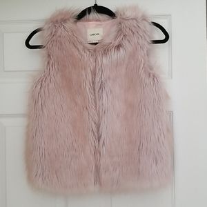 Pink Champagne Faux Fur Vest